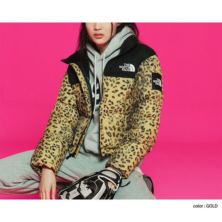 THE NORTH FACE ♡レオパード♡ヒョウ柄ヌプシ ♡レディースLサイズ