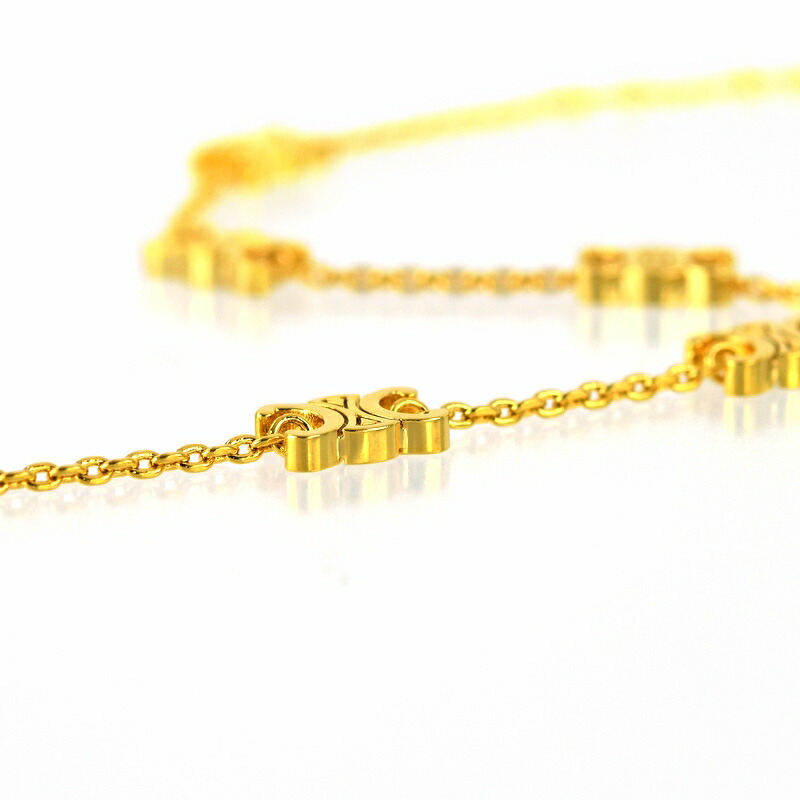 楽天市場】セリーヌ ブレスレット ミニトリオンフ ゴールドカラー 16.5