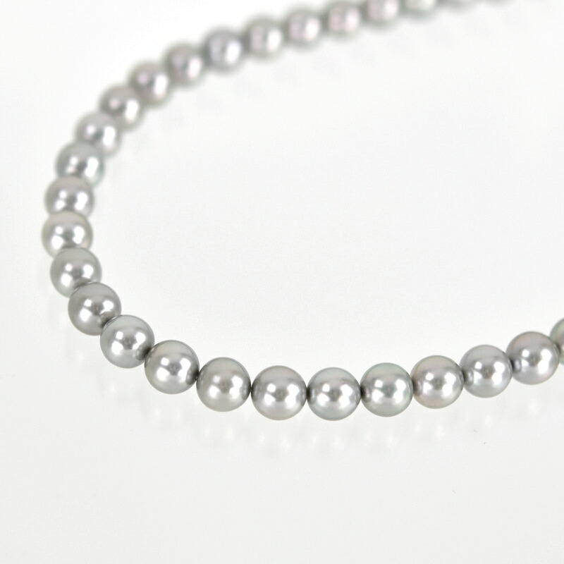楽天市場】タサキ グレーパール ネックレス 43cm 真珠 8.0~8.5mm