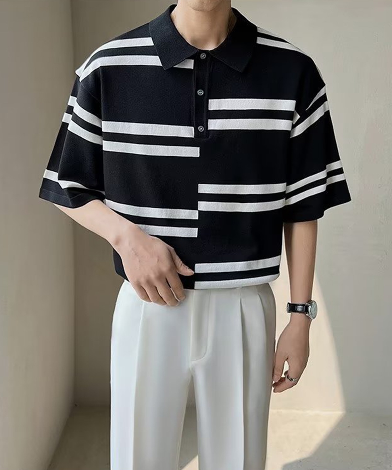 楽天市場】ポロシャツ 半袖 メンズ サマーニット ニット 夏 おしゃれ