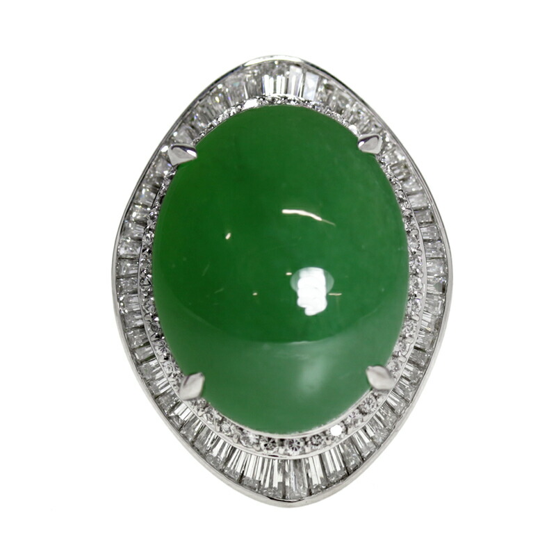 楽天市場】【ｾｰﾙ】翡翠 36.54ct リング 16号 PT900 プラチナ 指輪