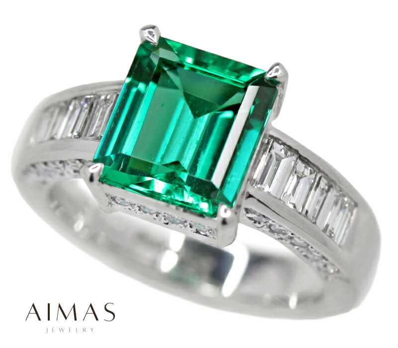 楽天市場】コロンビア産エメラルド 2.21ct リング 12号 PT900 プラチナ