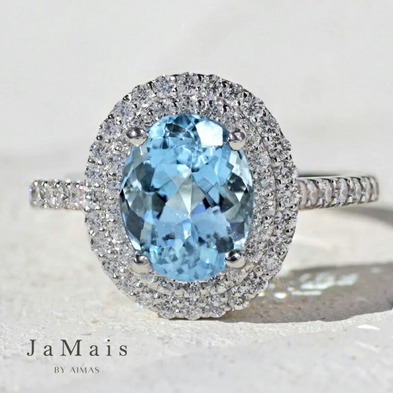 楽天市場】【JaMais】Double -ドゥブル- アクアマリン 約1.55ct リング