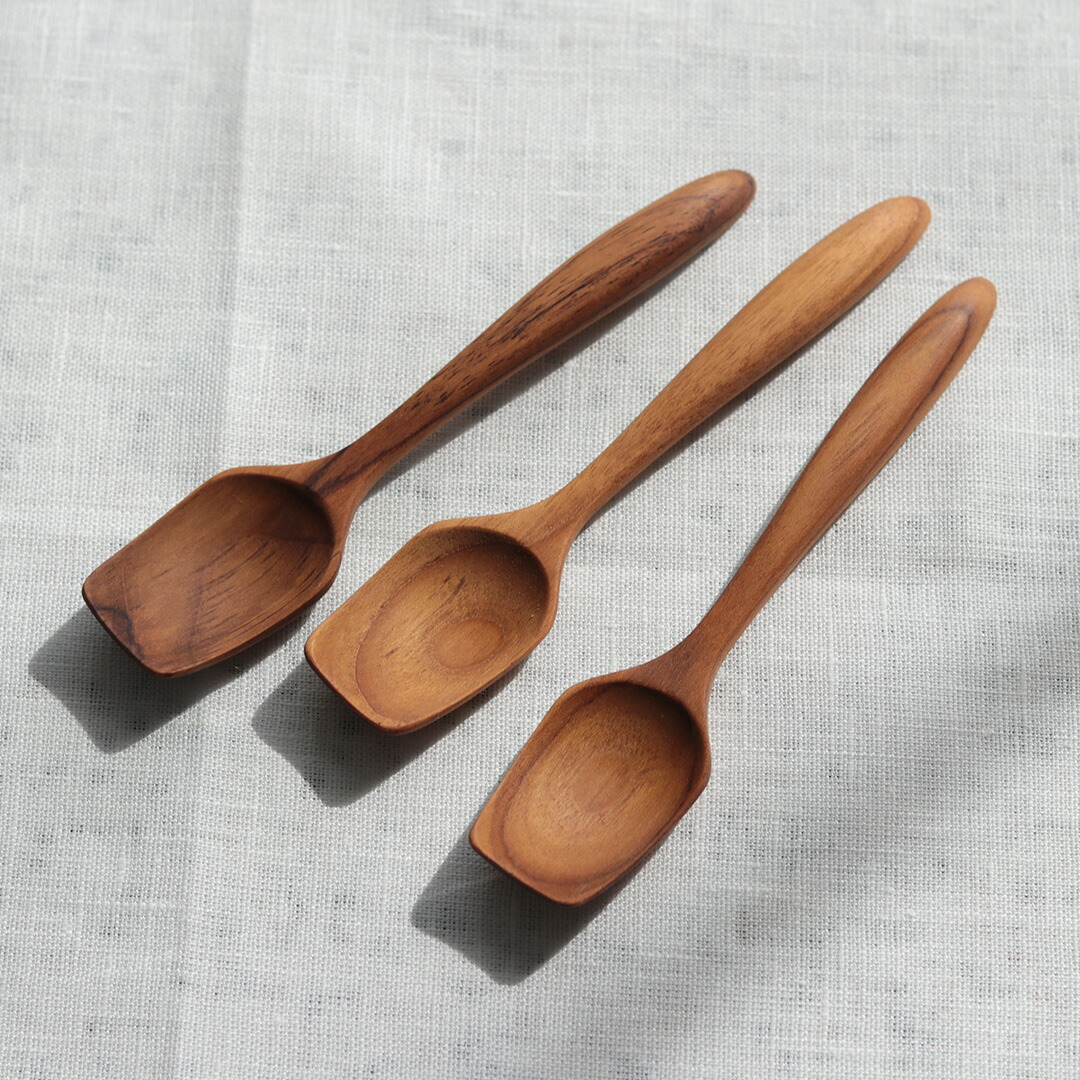 楽天市場】木製 アイススプーン チーク 天然木 アイスクリーム