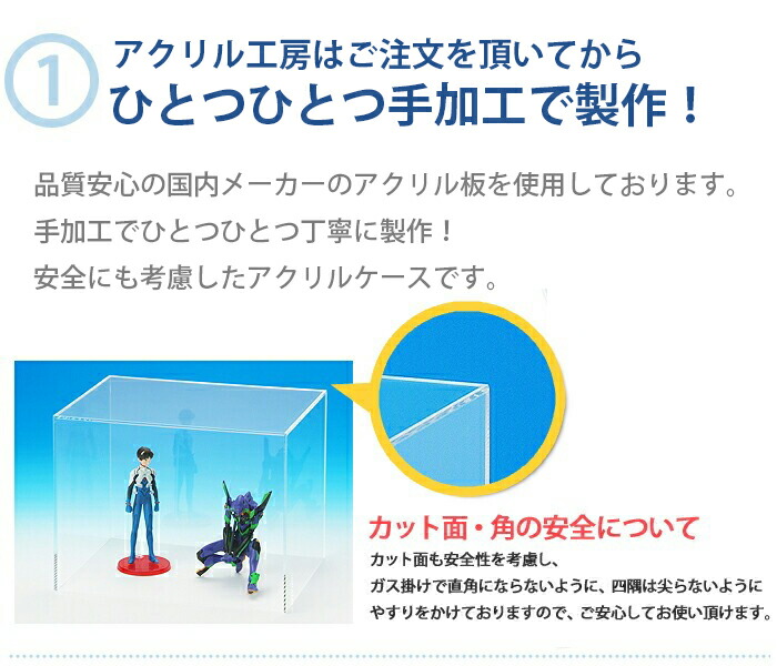 楽天市場】アクリルケース W600mm H600mm D600mm【台座あり】 正方形