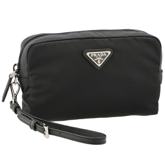 楽天市場】プラダ PRADA ポーチ Re-Nylon ストラップ付き コスメポーチ
