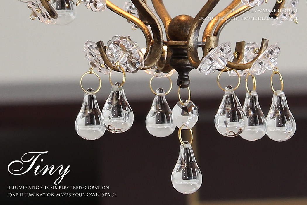 楽天市場】プチシャンデリア □TINYタイニー□ 雫型のガラスパーツが