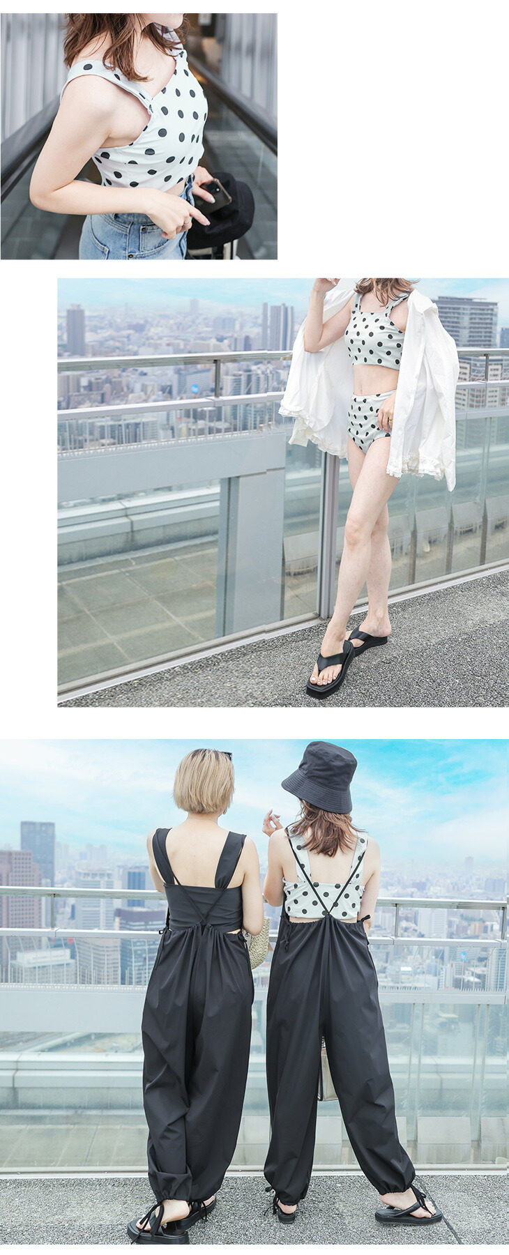 楽天市場】【半額クーポン対象】三点SET スイムウェア 水着 タンキニ