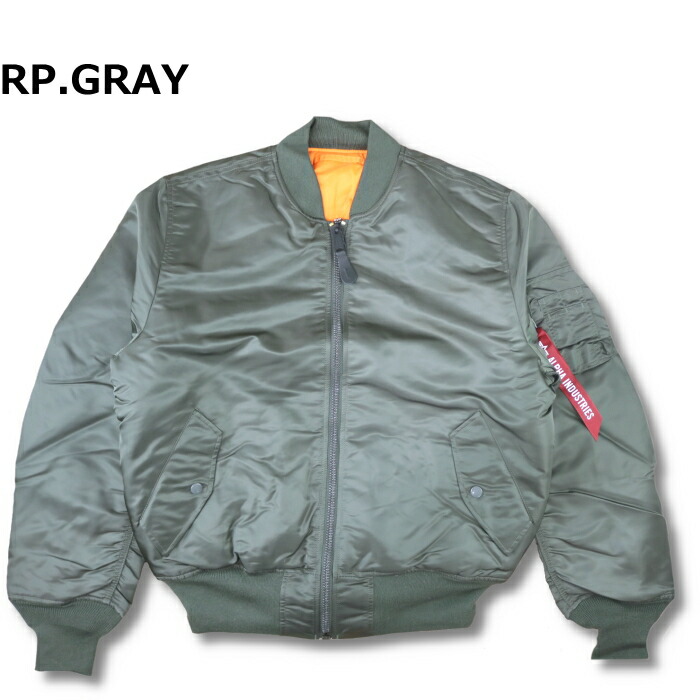 楽天市場】アルファ ma-1 レプリカグレーの通販