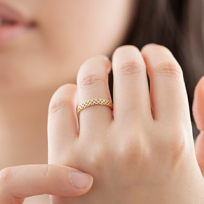 楽天市場】【☆SALEクーポン発行中】K18YG ビスマルク チェーンリング