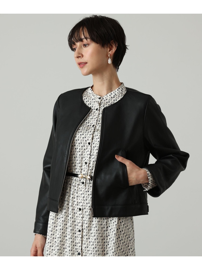 楽天市場】ラムレザーファスナーブルゾン ANAYI アナイ ジャケット