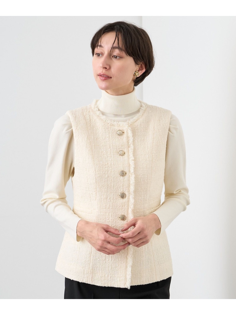 楽天市場】フィルムツイードペプラムジレ ANAYI アナイ トップス