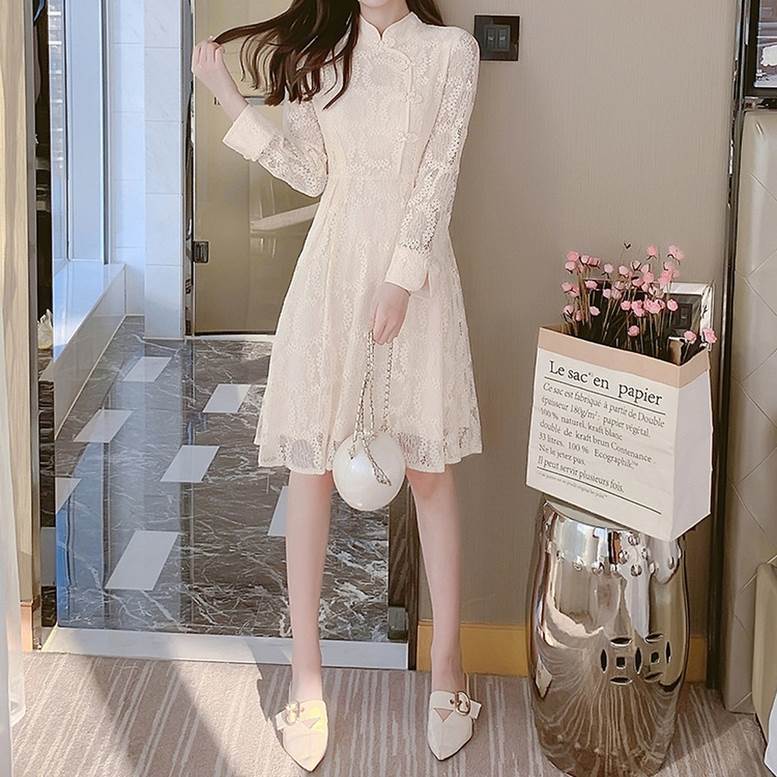 楽天市場】ワンピース レディース 送料無料 個性的 長袖 スタンド