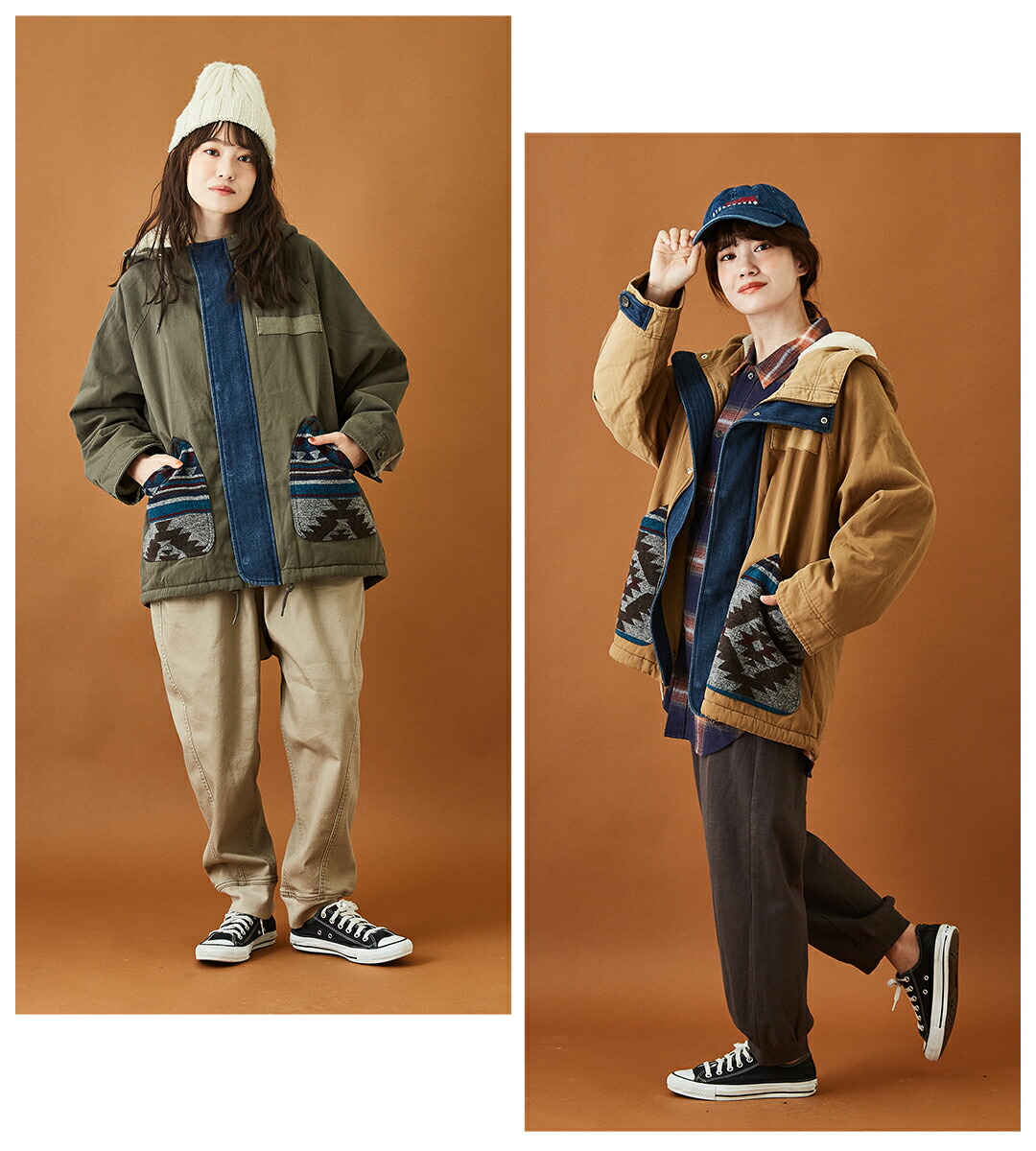 楽天市場】モッズコート / CUBE SUGAR 綿ツイル 無地 × オルテガ柄 裏