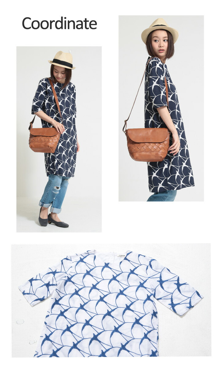 楽天市場】LUEUF(ルフ)ツバメ柄ワンピース : and CUBE SUGAR