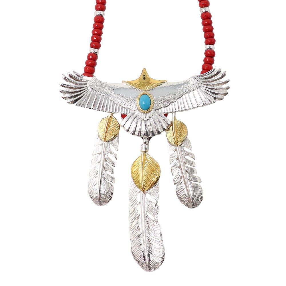 楽天市場】ネイティブ アメリカン ネックレス レザー フェザー