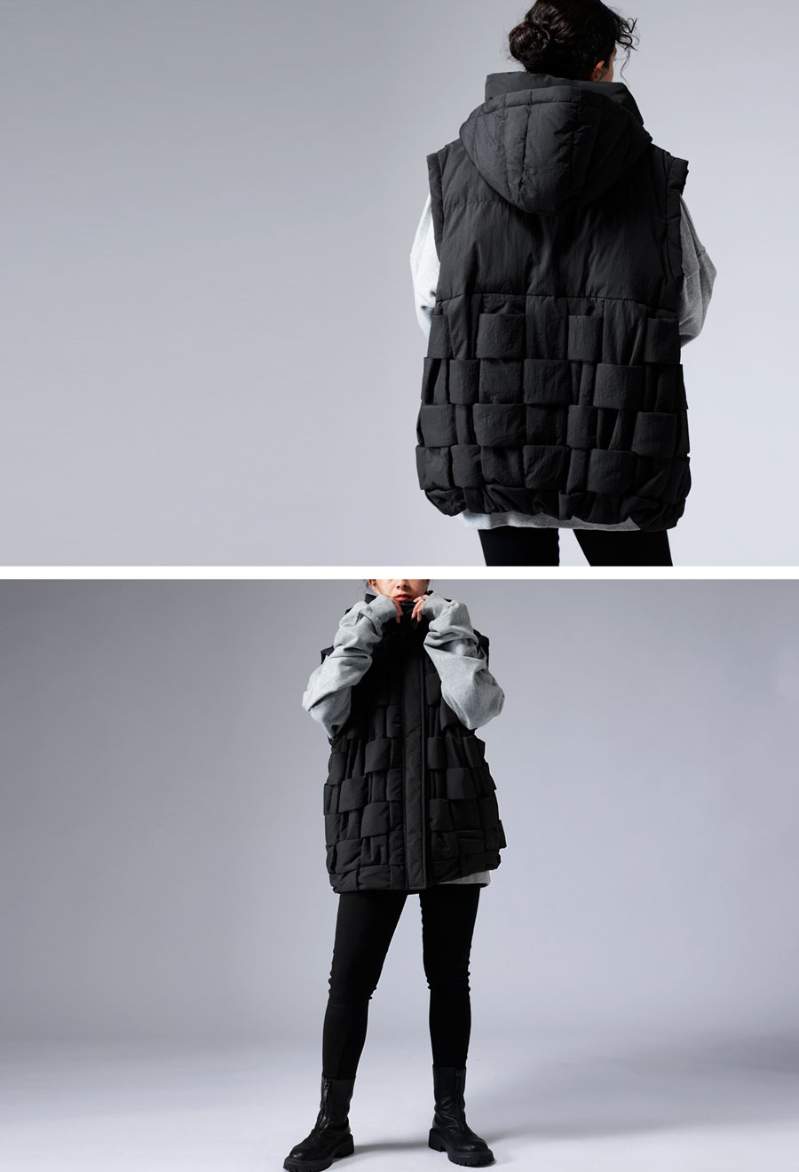 楽天市場】ダウンのような暖かさ ブロック編みベスト レディース 送料