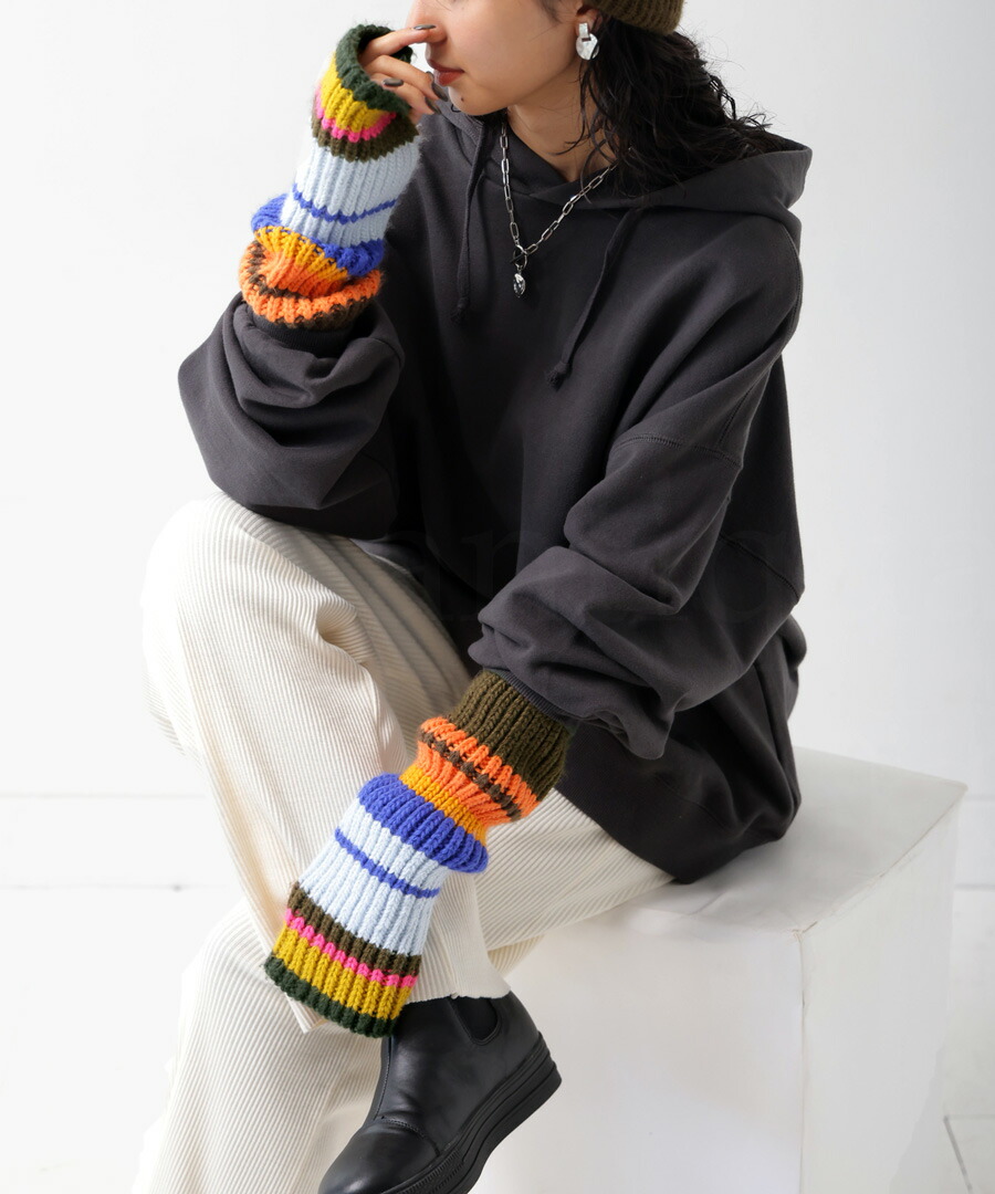 楽天市場】アームウォーマー アームカバー メンズ ニット ロングメール