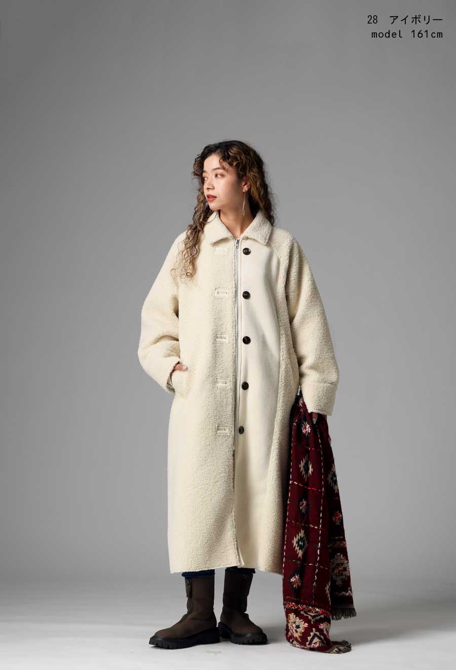 楽天市場】ロングコート レディース ボア ムートン コート 送料無料