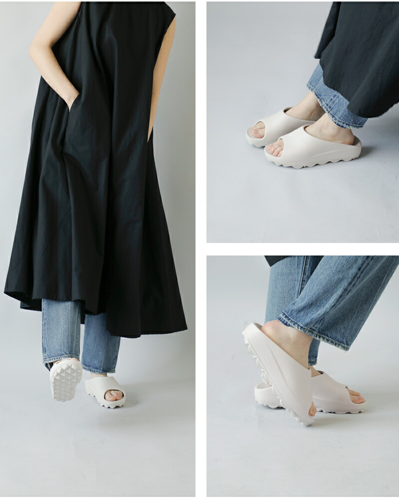 楽天市場】PPACO パコ オープントゥ エア スタッドソール スライド