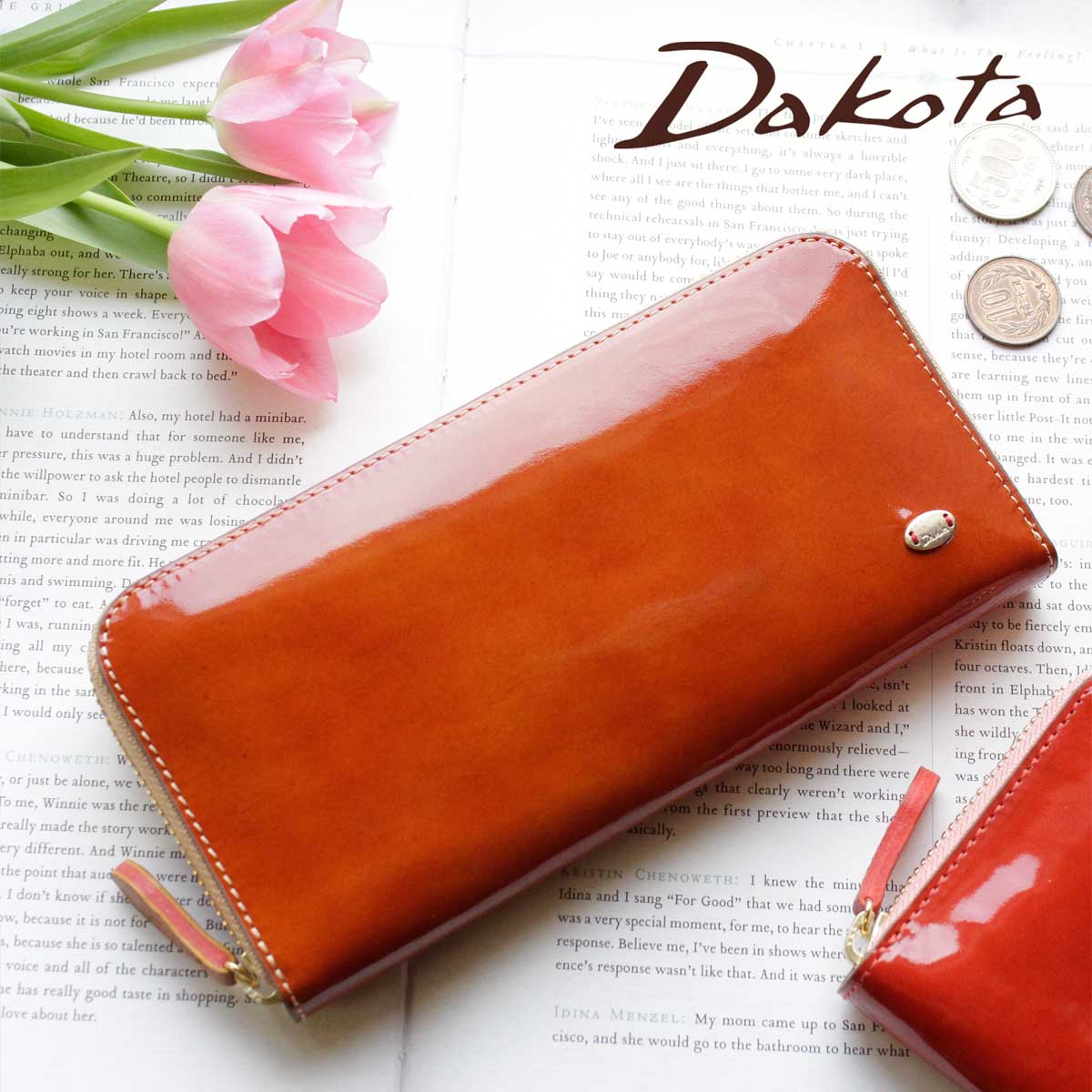 楽天市場】エナメルレザー 長財布 ラウンドファスナー ダコタ Dakota