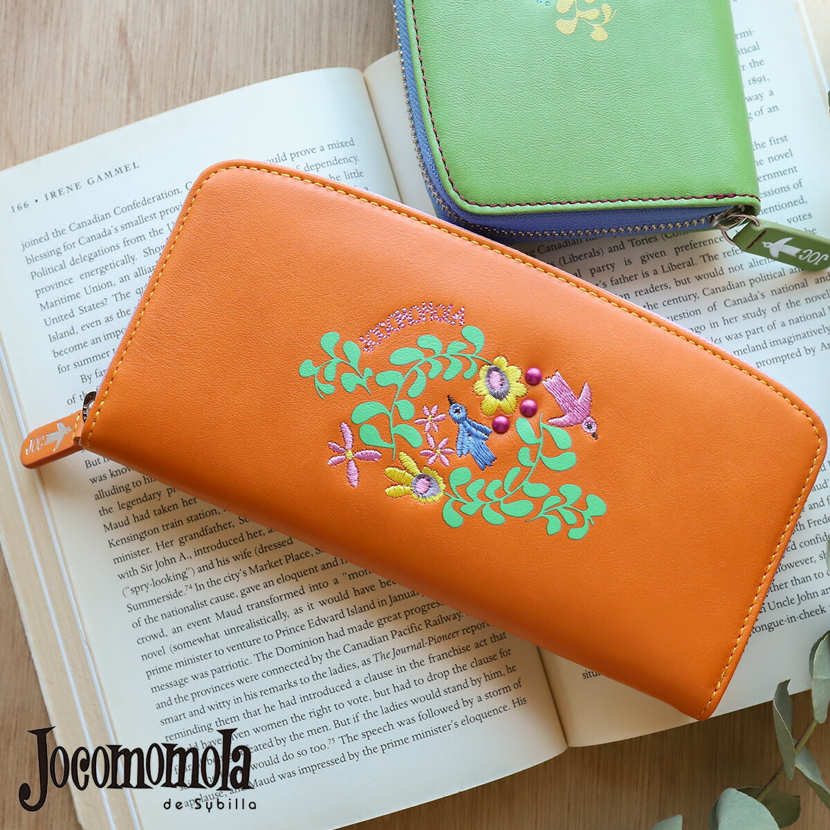 楽天市場】ラウンドファスナー長財布 刺繍 花 jocomomola ホコモモラ