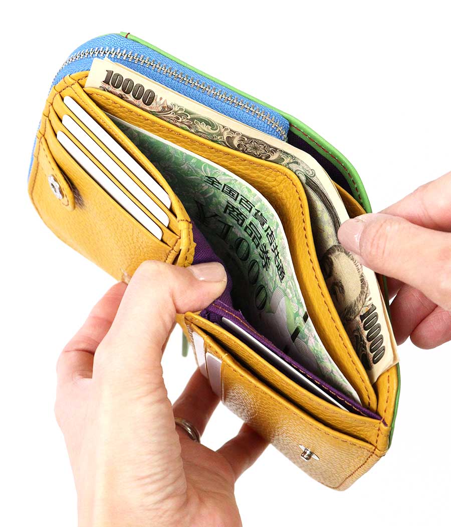 楽天市場】二つ折り財布 刺繍 花 jocomomola ホコモモラ タリファ