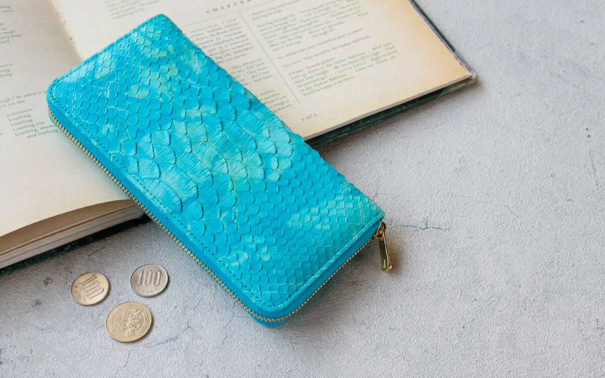 楽天市場】ZOO(ズー) 篭染め 蛇革 ダイヤモンドパイソン ラウンド