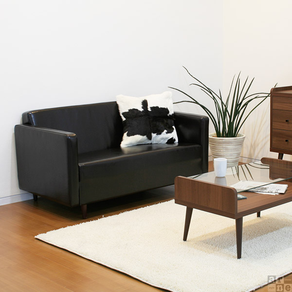 楽天市場】ソファー ソファ 2人掛け レザー 合皮 黒 白 ホワイト 2人