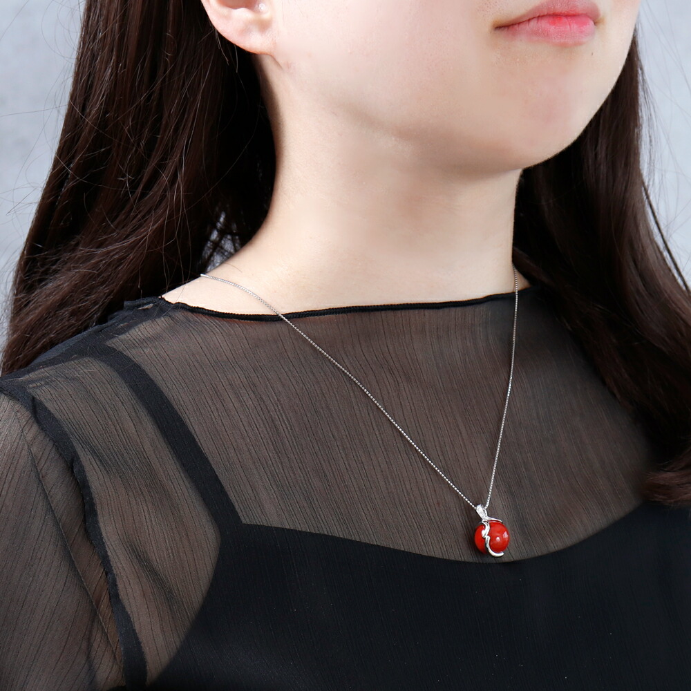 楽天市場】≪1年保証付き≫14mm玉 日本産血赤珊瑚 プラチナ900