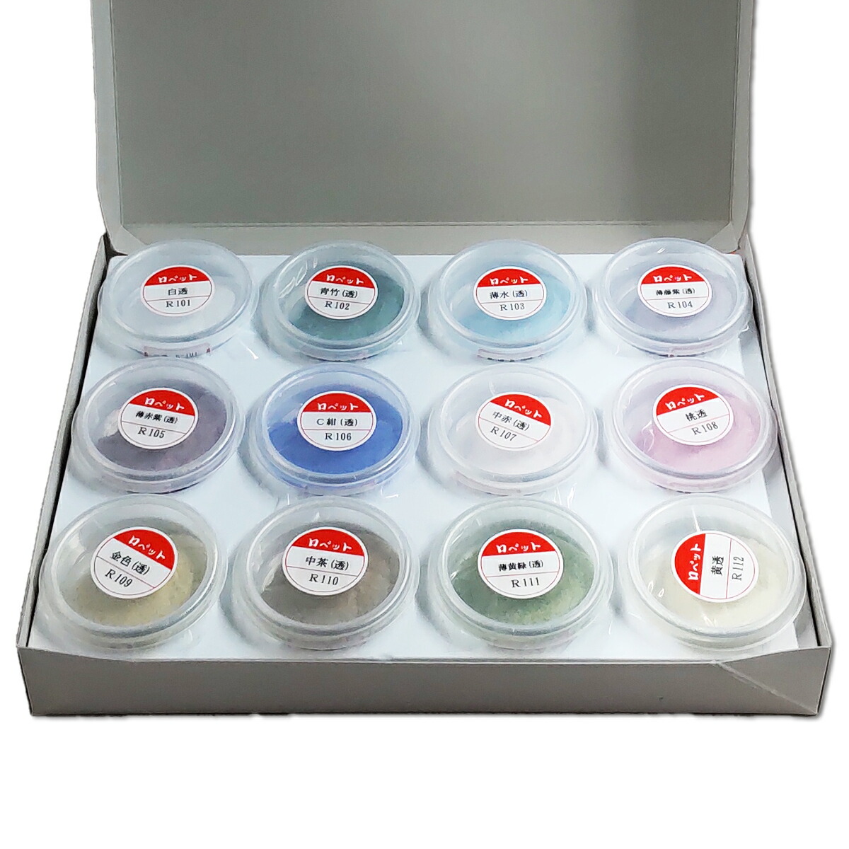 楽天市場】七宝絵の具 透明 各40g 12色セット 【 ガラス 七宝焼 七宝