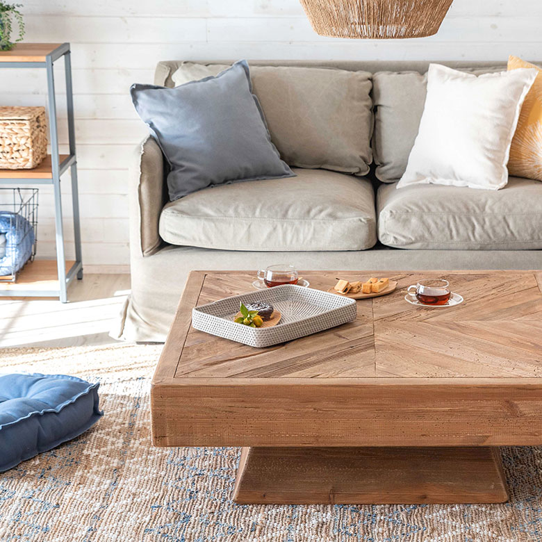 楽天市場】センターテーブル テーブル 木製 W 100 × D 100 × H 36 cm