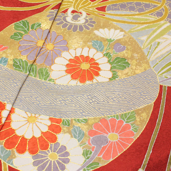 楽天市場】着物 振袖 伊と幸生地 手描き京友禅 金駒刺繍 金箔加工 鈴