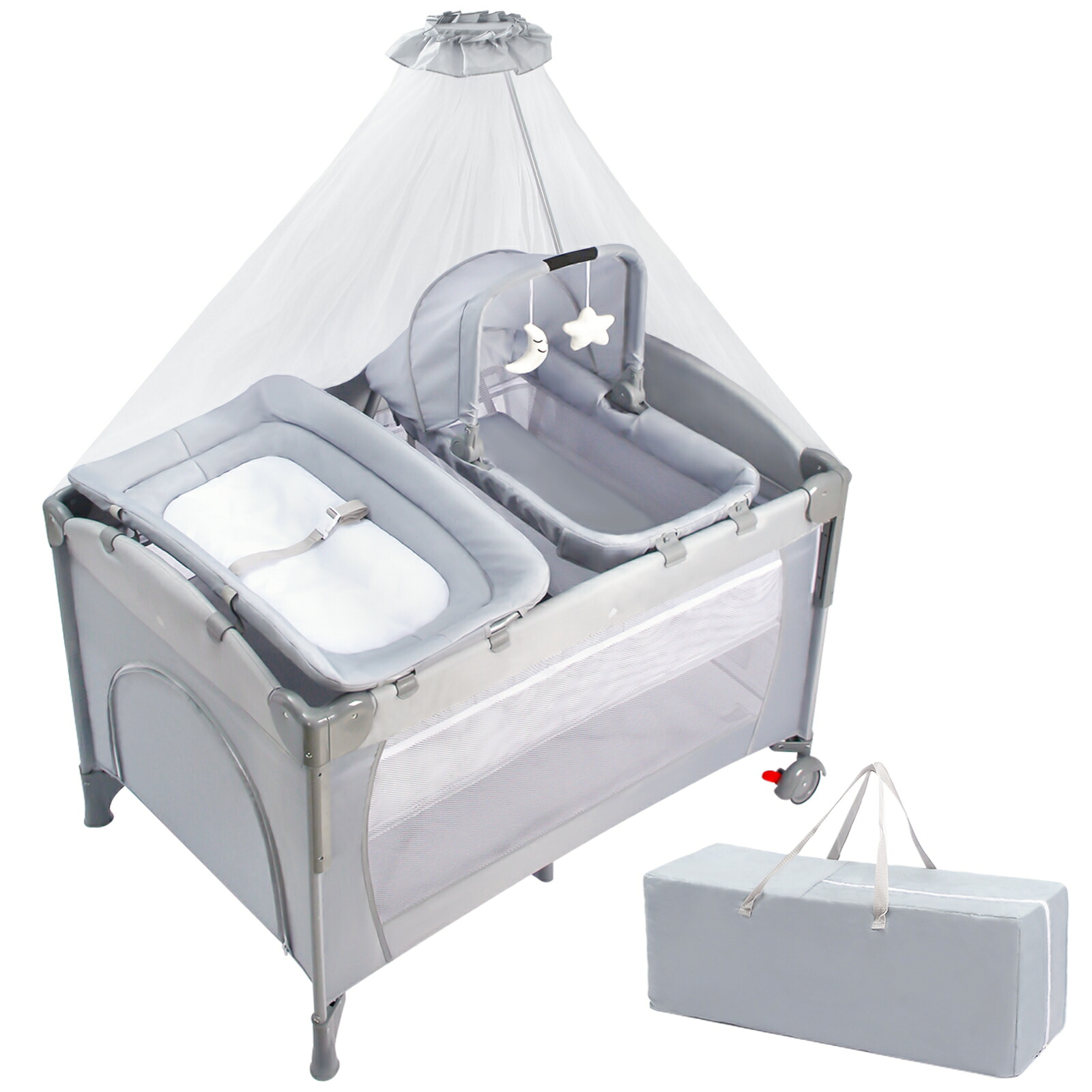 楽天市場】「新作！」ベビーベッド 添い寝 折りたたみ おむつ交換台