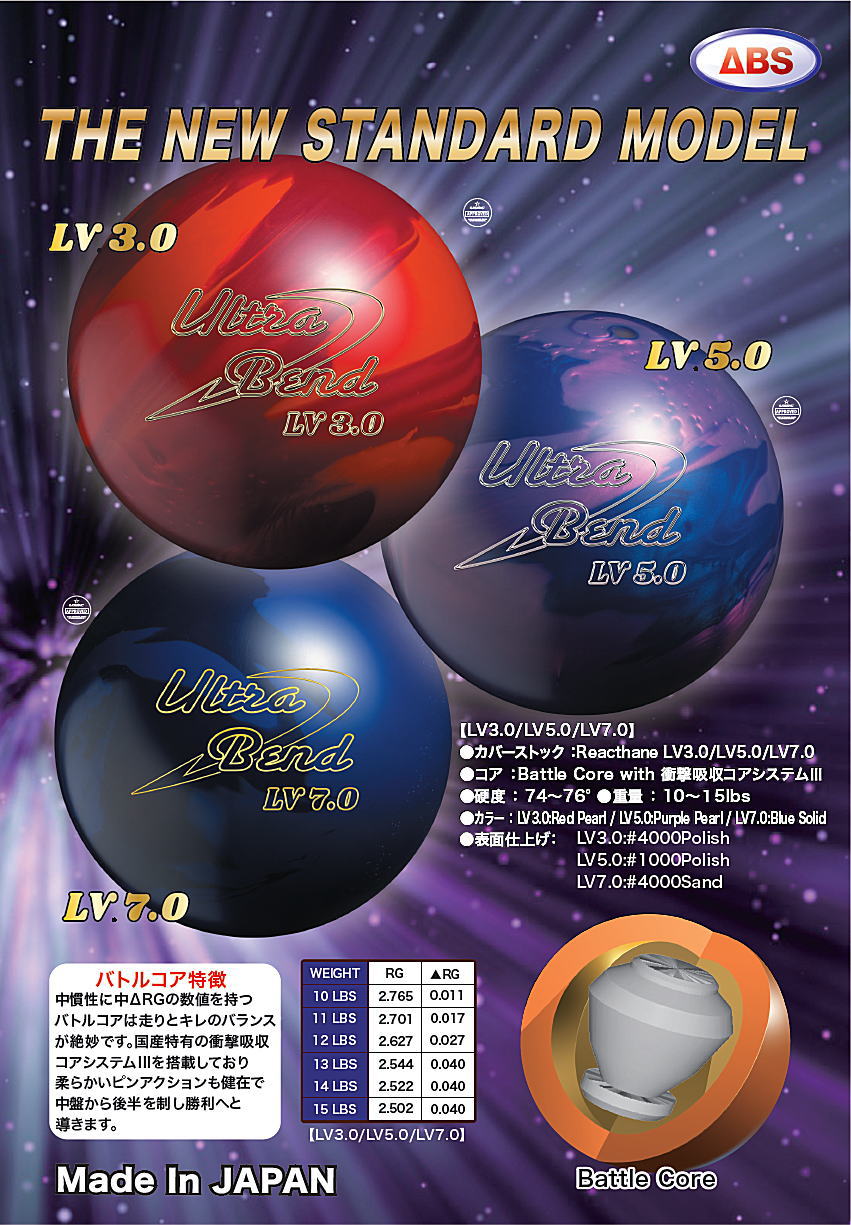 楽天市場】【ABS】 ウルトラベンド 【LV 5.0】 : ボウラーズショップ