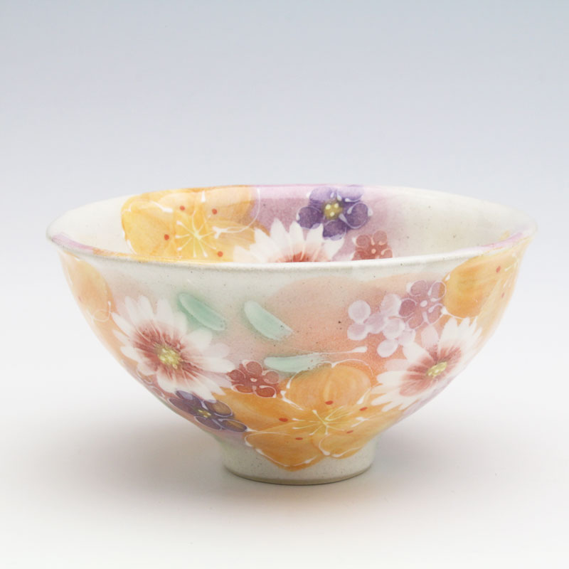 楽天市場】【紅彩京花 飯碗】瀬戸焼 和食器 食器 茶碗 手描き 花柄