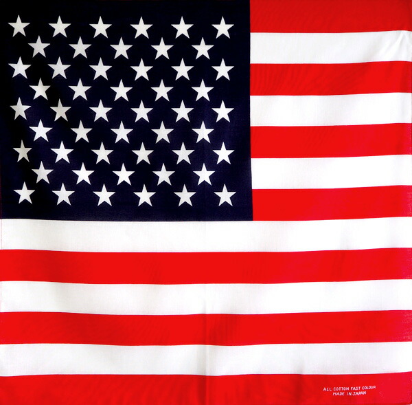 楽天市場】日本製国産バンダナ（アメリカ国旗柄 ）綿コットン100
