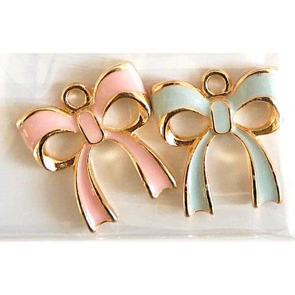 楽天市場】チャームパーツ エポ リボン 2個入 ［色指定不可］ (100円