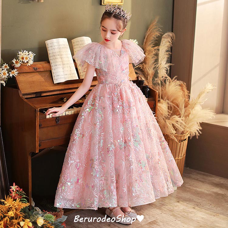 楽天市場】送料無料 子供ドレス ピアノ発表会ドレス ピンク