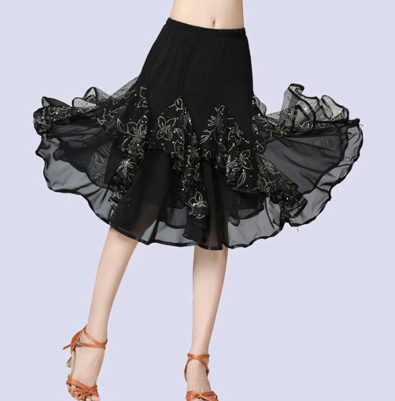 楽天市場】送料無料 社交ダンス スカート フリルスカート 社交ダンス