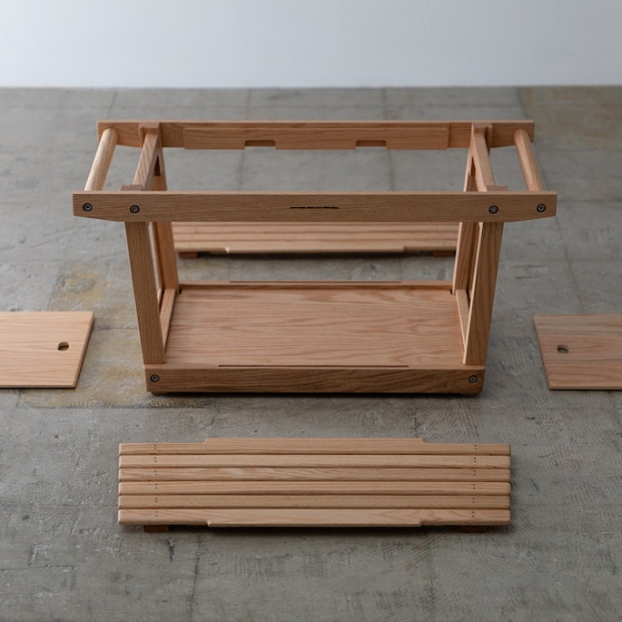 Davos】IKIKI シェルフコンテナ＋ソリッドパネルセット オーク Davos