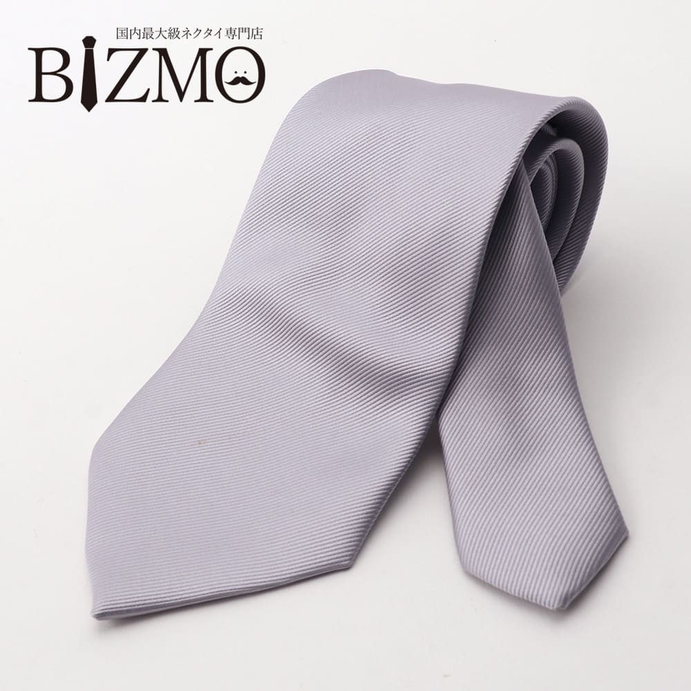 楽天市場】ソリッドネクタイ 無地 ライトシルバー グレー 洗える 8cm幅