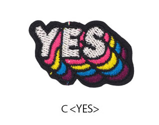 楽天市場】刺繍ワッペン 大きめ アイロン接着 スマイル 星 YES ダブル