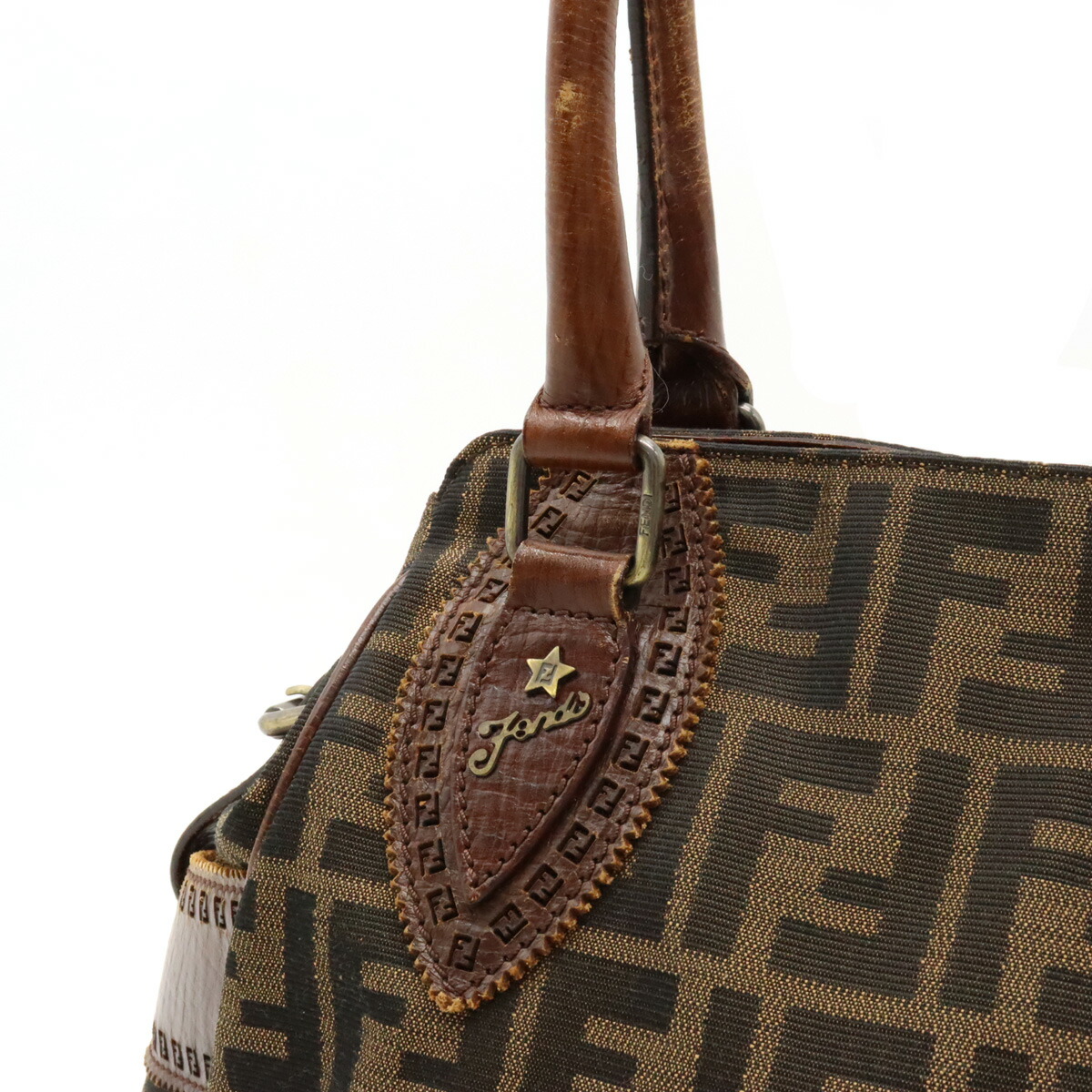 楽天市場】FENDI フェンディ ズッカ柄 エトニコ ハンドバッグ トート