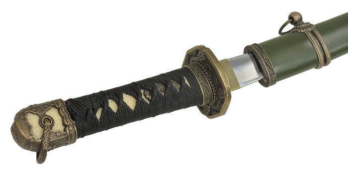 楽天市場】模造刀 軍刀 GN-2 陸軍搭乗員軍刀 黒柄 軍緑木鞘 尾形刀剣