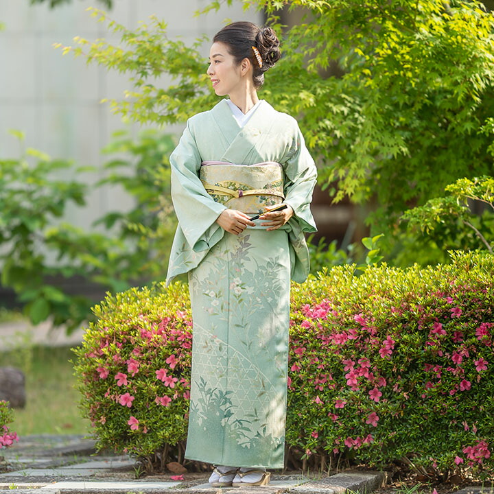 楽天市場】【レンタル】高級正絹 訪問着 フルセットレンタル訪問着 薄