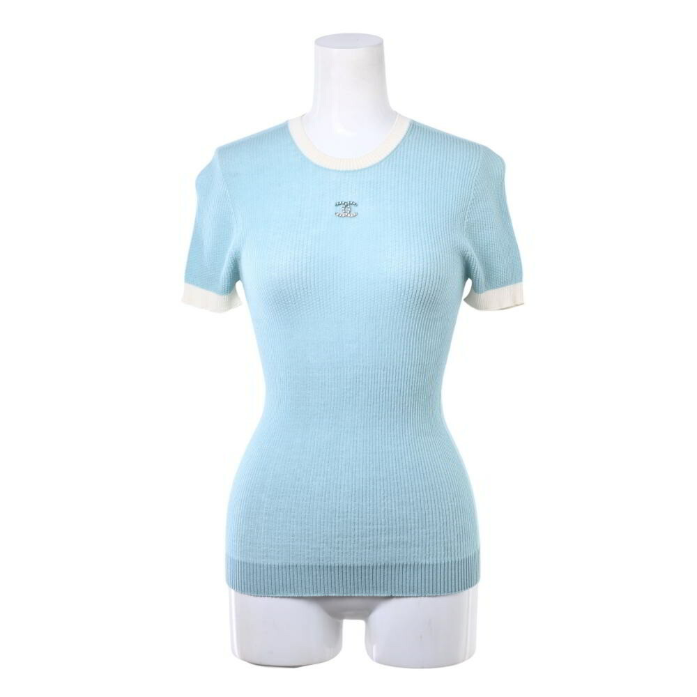 楽天市場】CHANEL 22P P72249 ラインストーンココマーク コットン 半袖