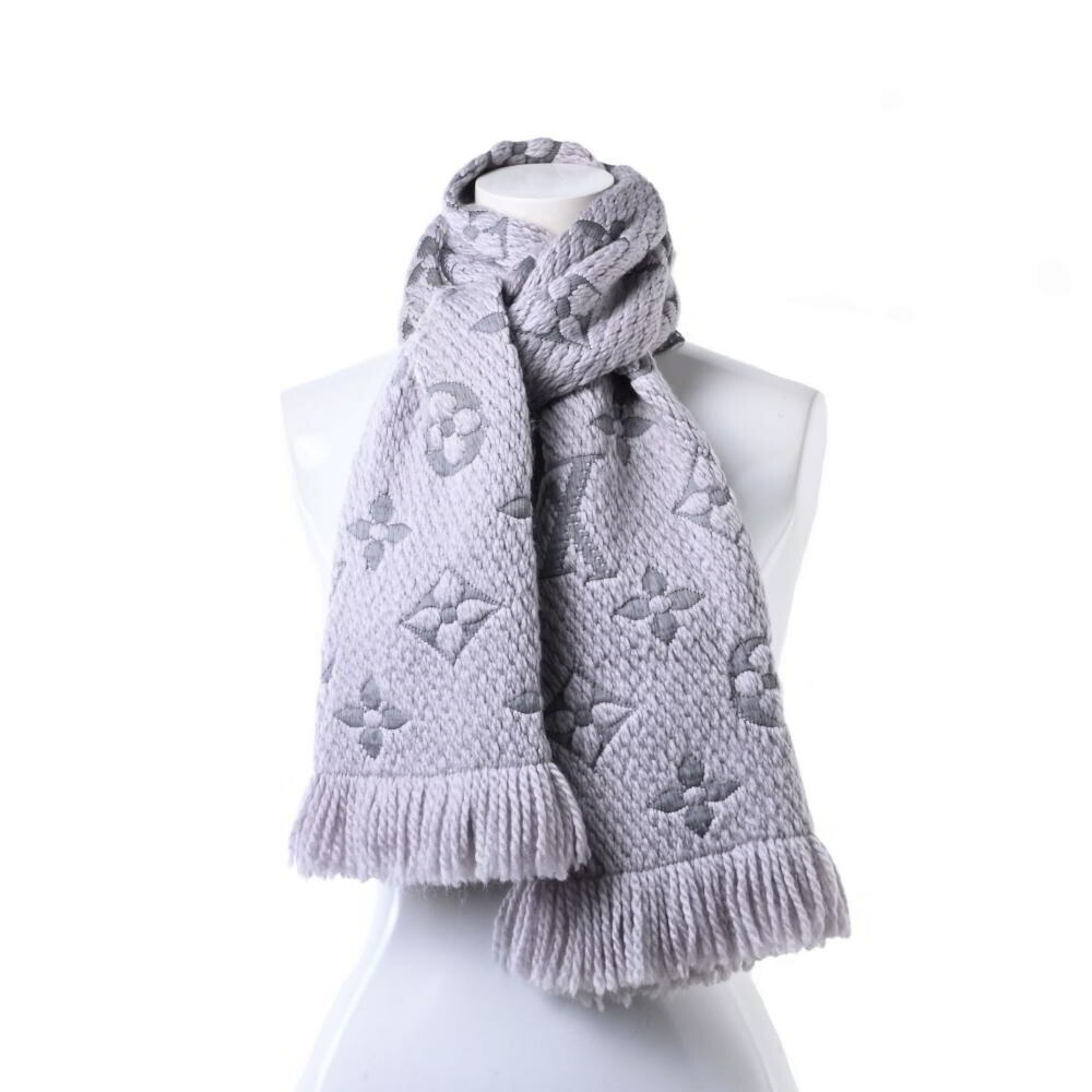 ルイヴィトン エシャルプ ロゴマニア マフラー グレー 【公式通販】