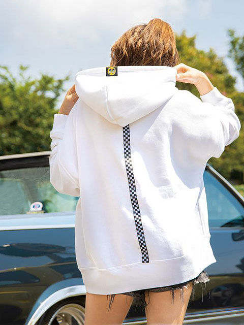 楽天市場】ムーンアイズ パーカー アイボールチェッカーライン プル