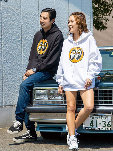 楽天市場】ムーンアイズ パーカー アイボールチェッカーライン プル